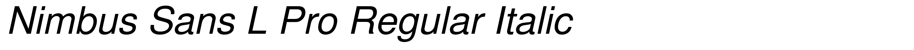 Nimbus Sans L Pro Regular Italic